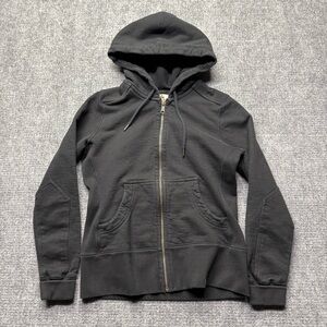 American Giant Hoodie Sweatshirt Women Small Black Full Zip USA Made 100% Cotton